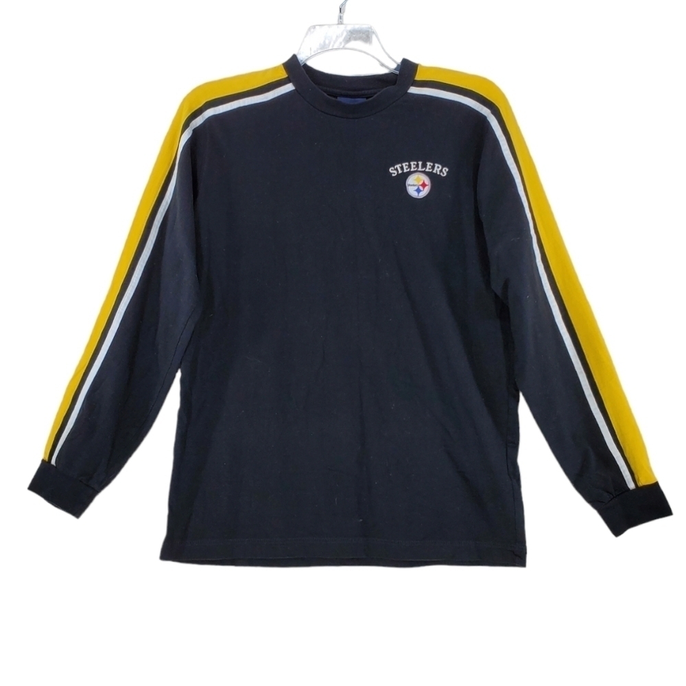Vtg Pro-Player Steelers Light Sweatshirt LS T-Shirt Youth 18-20 Mens M 90s Y2K - Picture 3 of 12